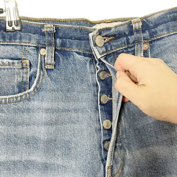 Free People Stella Skinny Jeans Distressed Medium Wash Women’s Size 28 High Rise - Picture 8 of 13